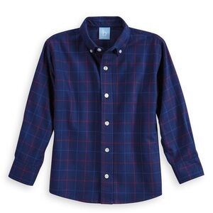 NWT bella bliss | Blue and Red Plaid Button down Long Sleeve | size boys 8